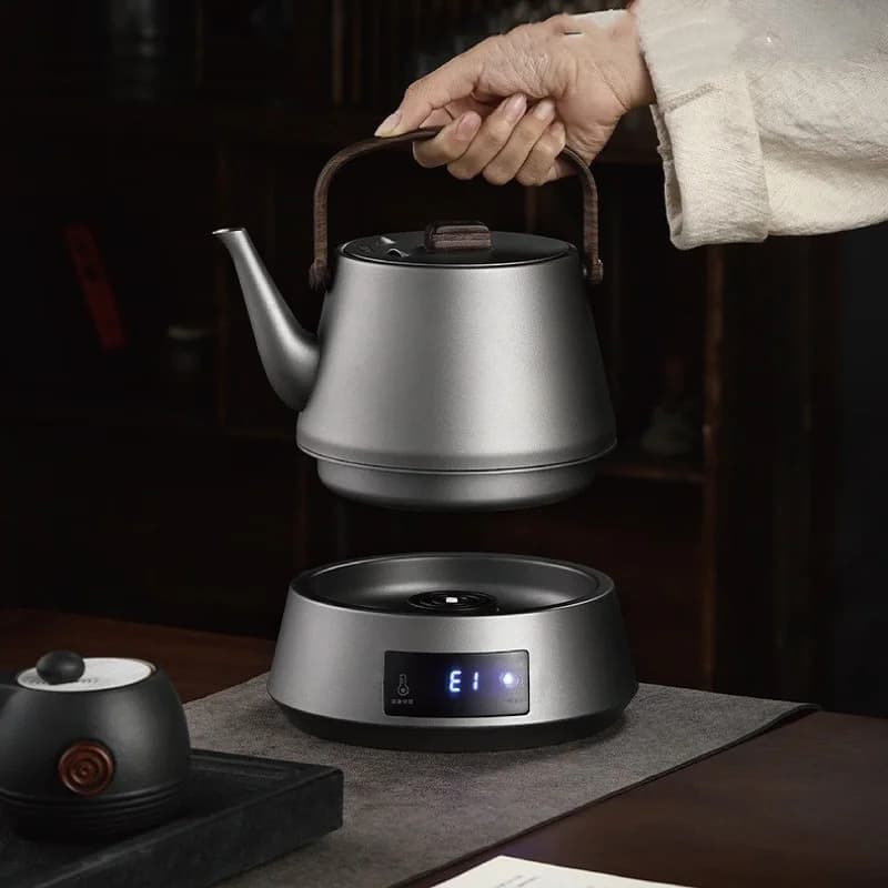 1350W Automatic Electric Kettle with Temperature Control, 304 Stainless Steel Teapot for Office and Home, Heat Maintenance Function, 1000ml