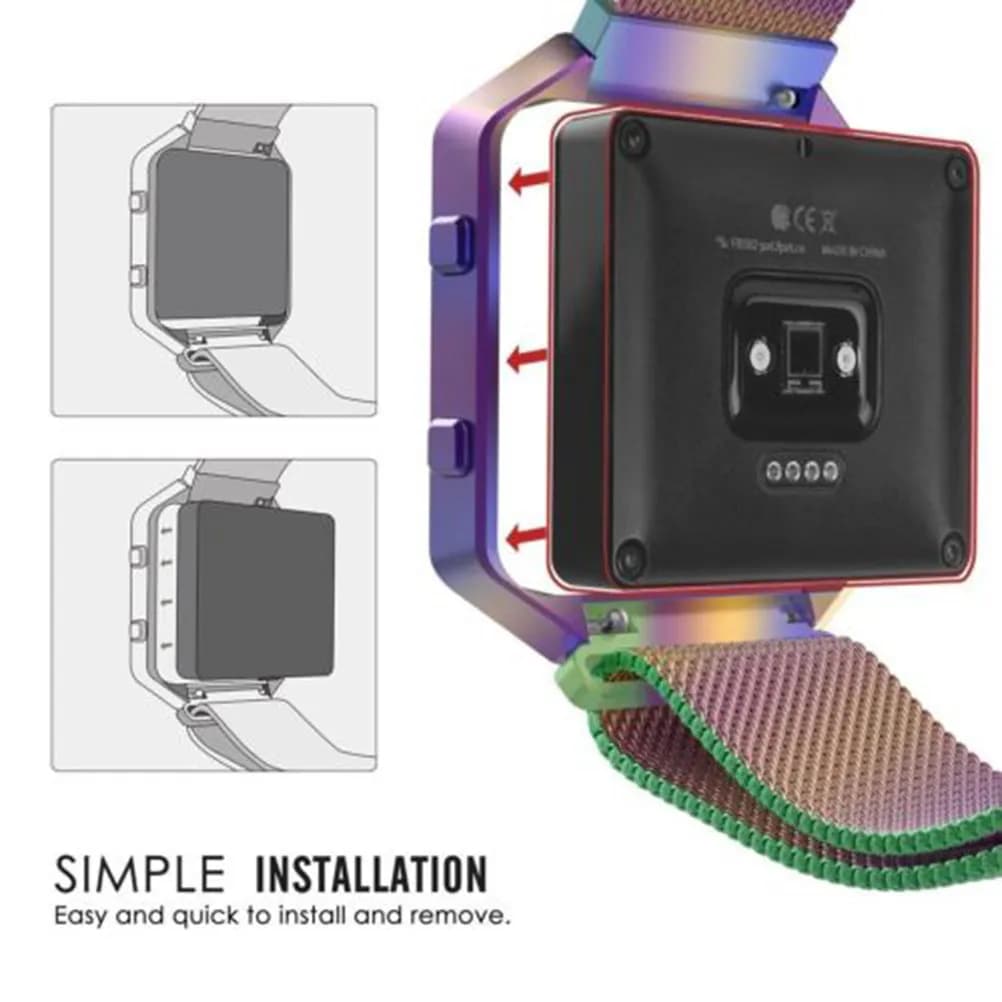 Telaio per Orologio in Acciaio Inossidabile, Supporto in Metallo Azzurro, Ricambio Robusto, Impermeabile, Guscio per Smartwatch