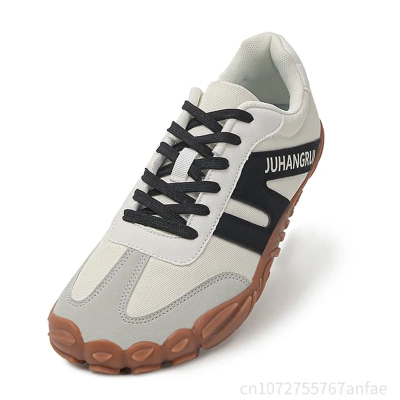 Saldi estivi: Sneaker da uomo con punta larga, alla moda, casual, con suola morbida a zero drop, leggere, per camminata all'aperto
