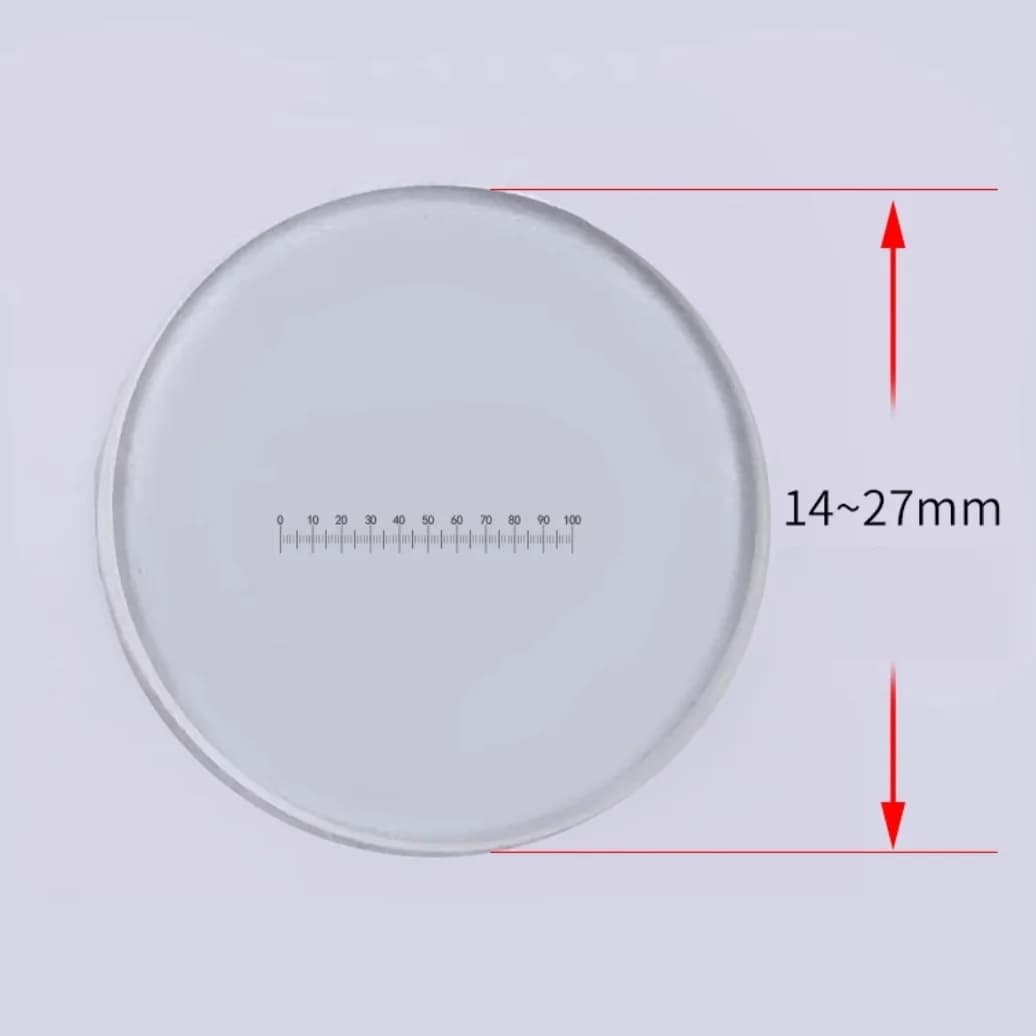 0.05mm microscopio oculare reticolo vetro micrometro dividere righello Graticules calibrazione misura polvere Area scala scivolo Dia16-27mm