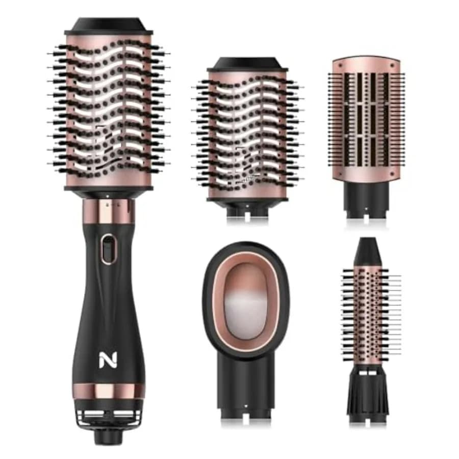Natrial Hair Dryer Brush Blow Dryer Brush in One Hot Air Brush for Drying and Straightening Volumizer Multi-Styler Smooth Curls