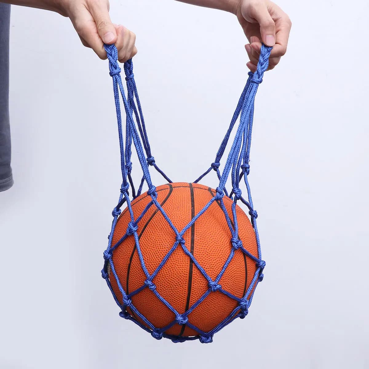 Nylon Mesh Extra Large Wallet Bag with Basketball, Volleyball and Football Cord, Sports Equipment Resistant to Open