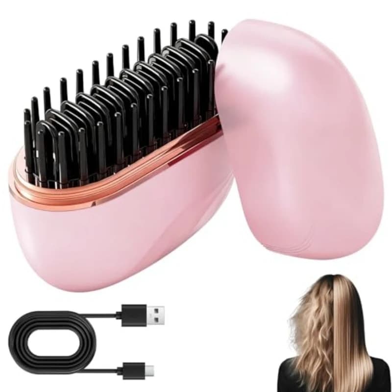 Mini Piastra per Capelli Portatile, 3 Temperature Regolabili, Anti-Scottatura, Leggera, Strumento per Acconciature Quotidiane e da Viaggio
