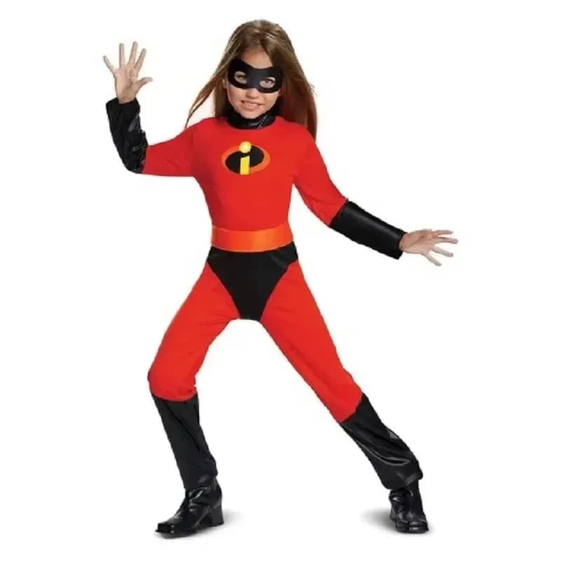 2025 Halloween Cosplay Anime The Incredibles Cosplay Costume Jumpsuit Eyeshade Suit Kid Bodysuit Mask Suit Christmas Carnival Bi