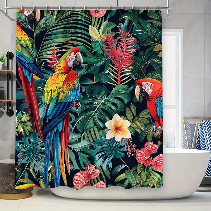 Tenda da doccia moderna per decorazioni per il bagno con strisce di lamina d'oro per bagni Stampa ad acquerello grigio e bianco Decorazioni per la casa Finestra Trea