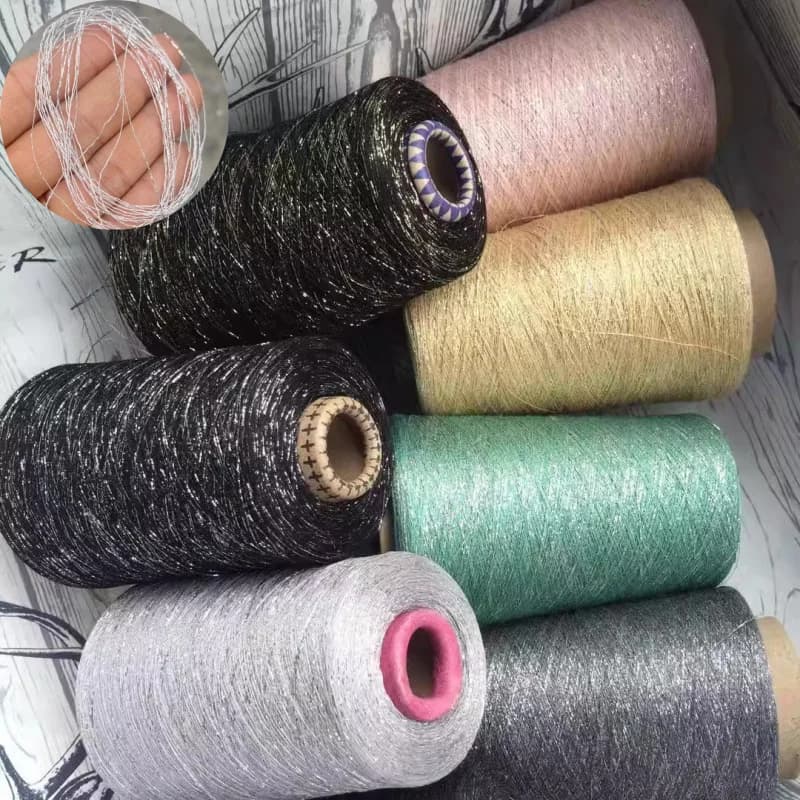 250g Premium Bright Flash Filo di lino Estate Filato di cotone FAI DA TE All'uncinetto a mano Abbigliamento/sciarpa Accessorio per maglieria Forniture per cucire