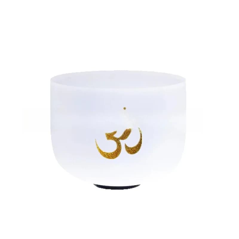 Hot Sale, Crystal Bowl OM Glitter Powder Yoga Meditation Buddha Sound Bowl Quartz Song Bowl Buddha Sound Singing