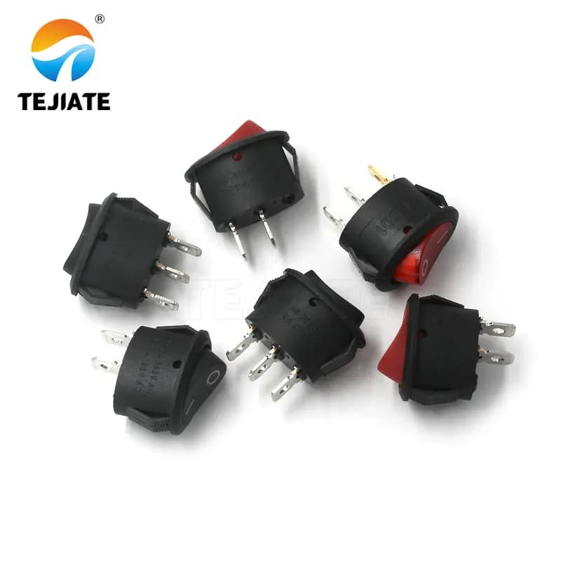 Oval switch KCD7 2 pin 2 speed 3 pin 3 speed electric kettle power switch to balance wheel switch