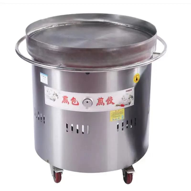 Commercial Fryer for Ravioli, Chinese Style Bread Fryer, Rotating Paddle and Stove