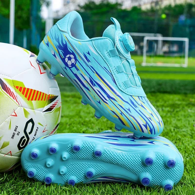 High Top Soccer Cleats with Ankle Support Breathable Non Slip Studs for Outdoor Grass Football Training Match Use
