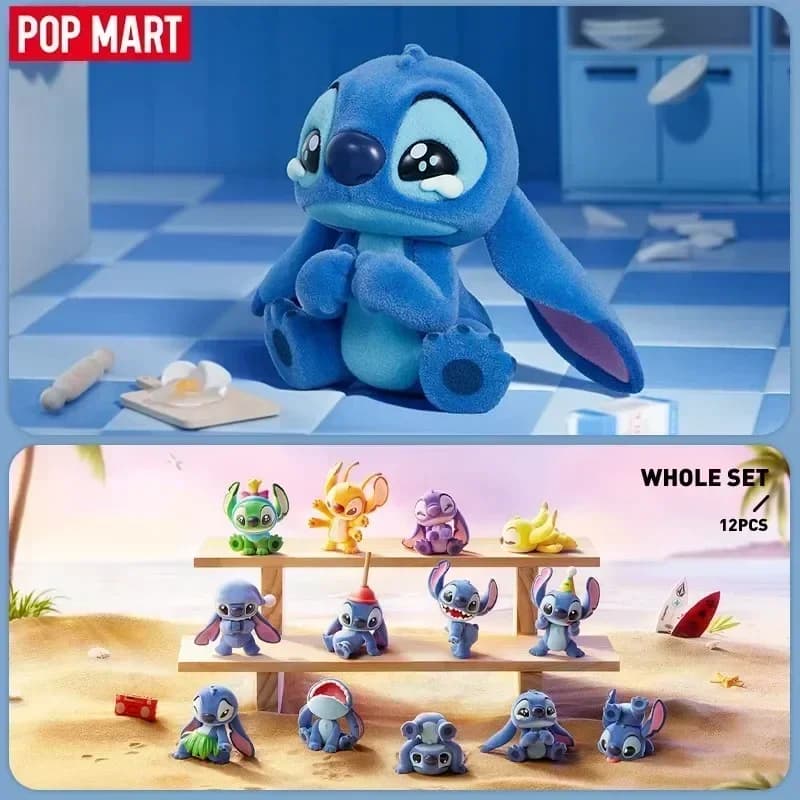 POP MART Disney Stitch Little Emotions Series Blind Box Guess Bag Decorazione del desktop Modello carino Regalo Ragazza Giocattoli Anime