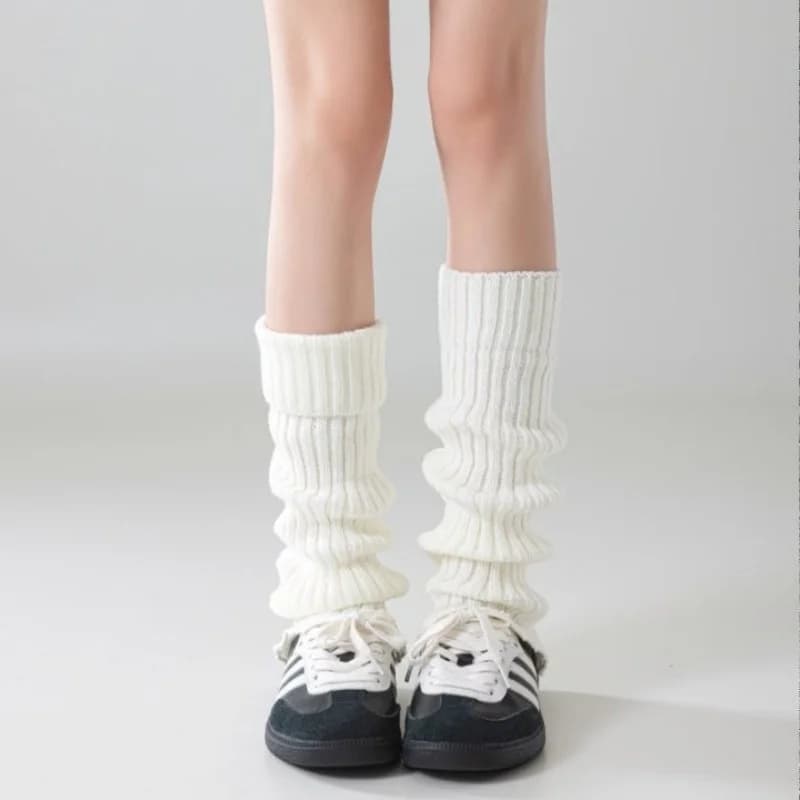 Calzini slouchy solidi da donna Scaldamuscoli invernali lavorati a maglia per stivali da neve Calzini slim fit per pantaloni Shark