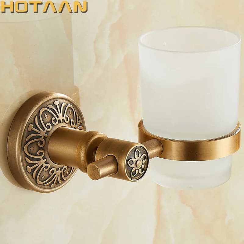 Nuovo arrivo Portabicchiere singolo in alluminio Portabicchieri e bicchieri Porta spazzolino Accessori per il bagno Banheiro YT-14297