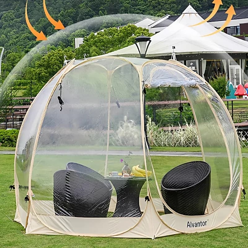 Tenda da Campeggio Istantanea Pop-Up Impermeabile e Antivento, Portatile Pieghevole Automatica a Montaggio Rapido per Escursioni all'Aperto e Famiglia
