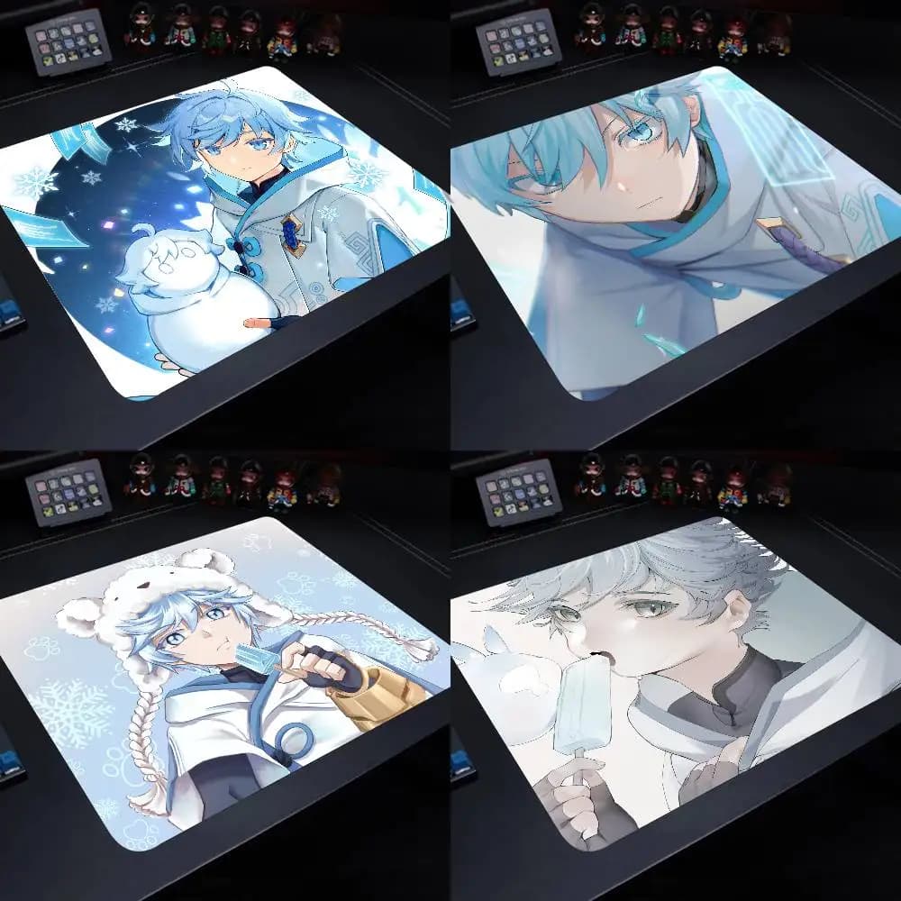 Chongyun Genshin Impact Small Mouse Pad Gaming Laptop Mousepad Gamer Carpet Keyboard Mat Desk Protector