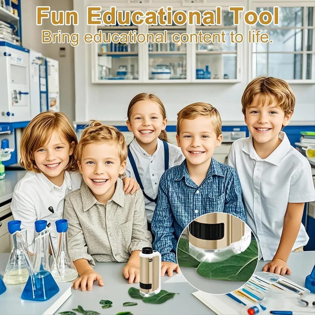 Microscopio tascabile A72U Mini per bambini, zoom 100x-250x, microscopio portatile STEM, regalo di compleanno per bambini