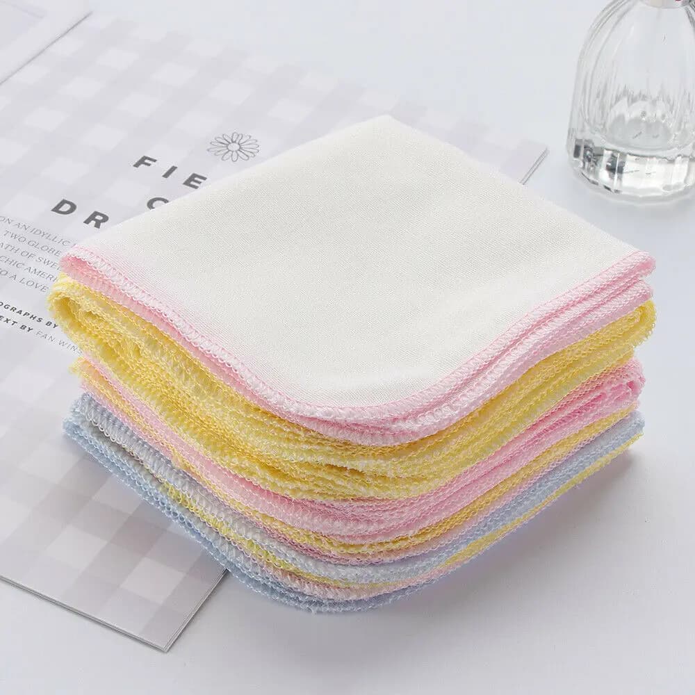 10pcs Soft Face Refresh asciugamano pulito ultrasottile innocuo panno di mussola di cotone struccante tampone per la pulizia del viso strumento per la cura della pelle