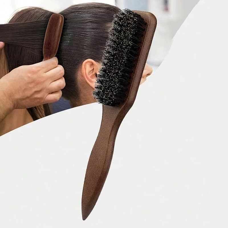 Sharp-tailed brown bristles - unisex, smooth and antistatic, without grovigli, no damage to hair, domestic use