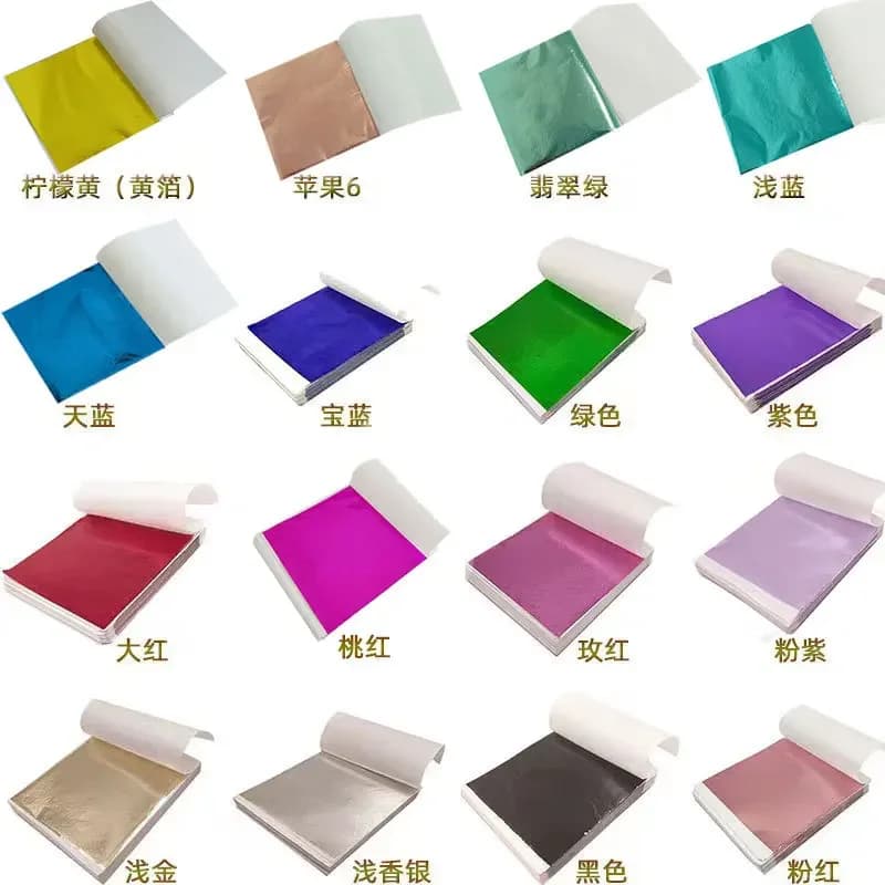 100 pz 9 cm confezionato singolarmente imitazione oro argento foglia carte stagnola per fai da te resina epossidica artigianale nail art creazione di gioielli