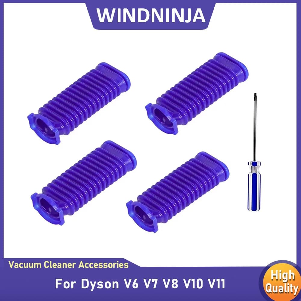 Raccordi per tubi blu di aspirazione del tamburo per Dyson V6 V7 V8 V10 V11 Aspirapolvere Tubo flessibile per condotto inferiore Rullo morbido Tubo flessibile in gomma morbida
