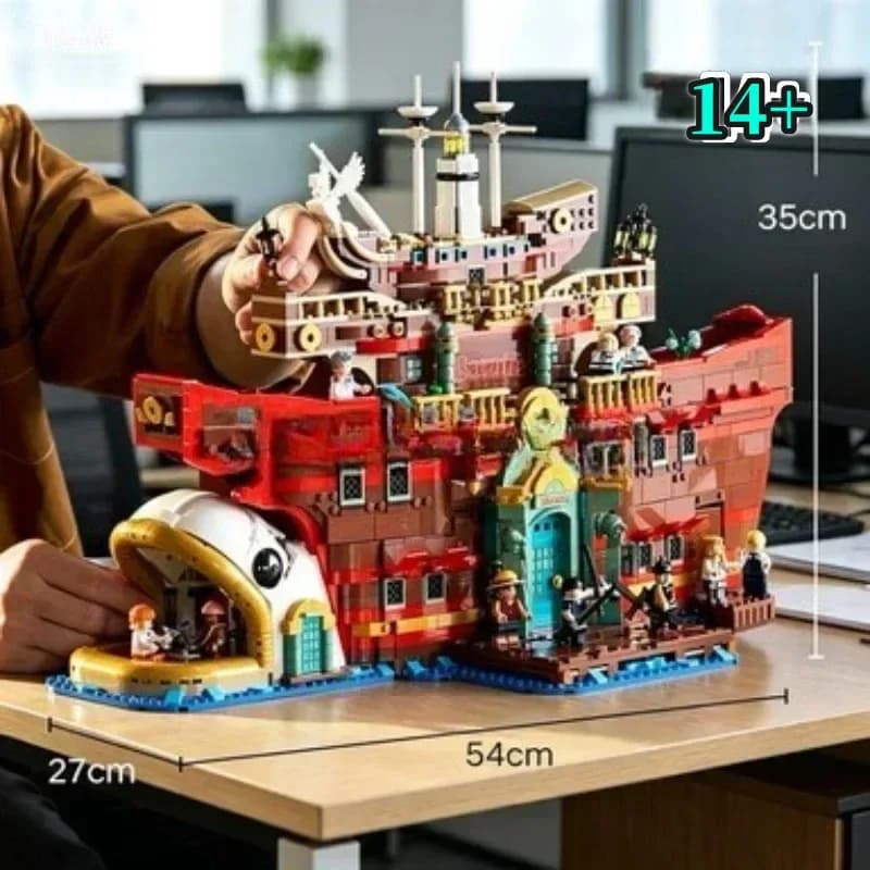 Bandai Innovative 75640 One Piece: Baratie Floating Restaurant Collectible Building Kit Classic Gift compatible with LEGO bricks
