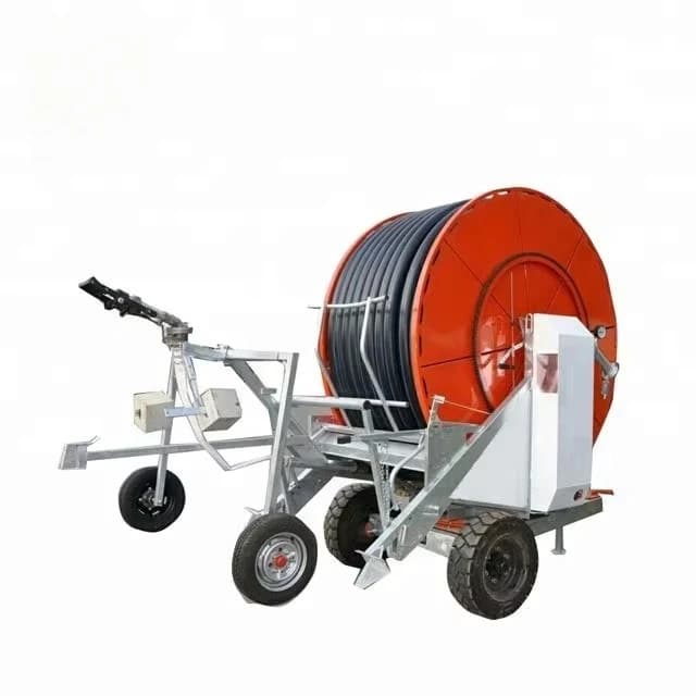 Macchina per irrigazione agricola con avvolgitubo e irrigatore a cannone/spruzzatore mobile per giardino, in vendita