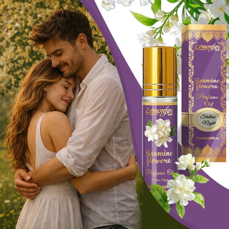 Olio Profumato ai Fiori di Gelsomino Lemonfay, Fragranza Notturna Stellare, Profumo Roll-On a Lunga Durata per Donne, 15ml