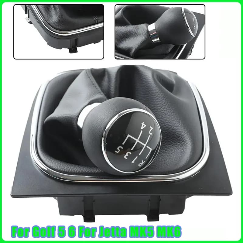 Auto Stick Leva Del Cambio HandBall Con Ghetta Boot Copertura 5/6 Velocità Pomello Del Cambio Per Golf 5 6 Per Jetta MK5 MK6