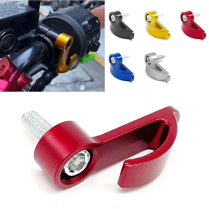 Universale CNC in lega di alluminio moto singolo foro gancio borsa per casco porta gancio per Dirt Bike Scooter elettrico ciclomotore