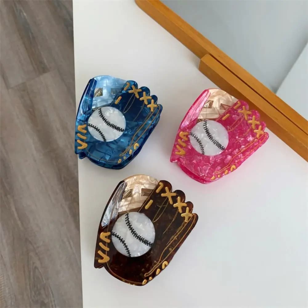 Korean style hair clip sports series, tennis racket shape, clip, acetate ball spring shape, shark clip, streetwear