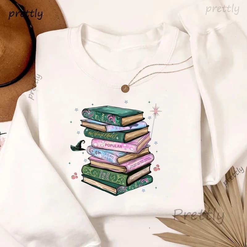 Wicked Changed for Good Book Felpa Donna Uomo Bacchetta magica Felpe girocollo Pullover casual Manica lunga Abbigliamento donna