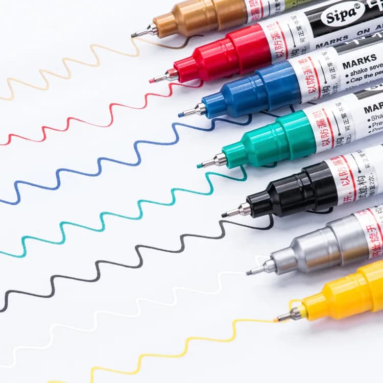 1pc Paint Marker Pen DIY Reflective Paint Metallic Pen Permanent Gold SILVER Marker Touch Up,School Model Painting