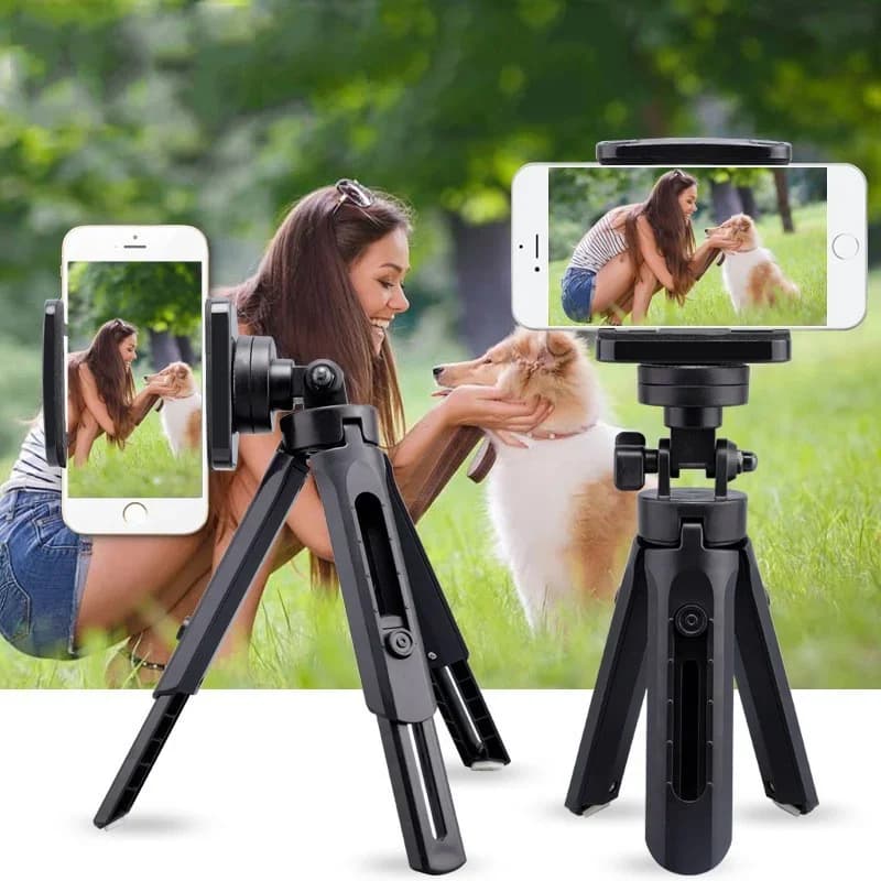 Universal Retractable Table Tripod Phone Holder for Live Transmission / Mobile Phone Holder with Tripod for Live Desktop Stream