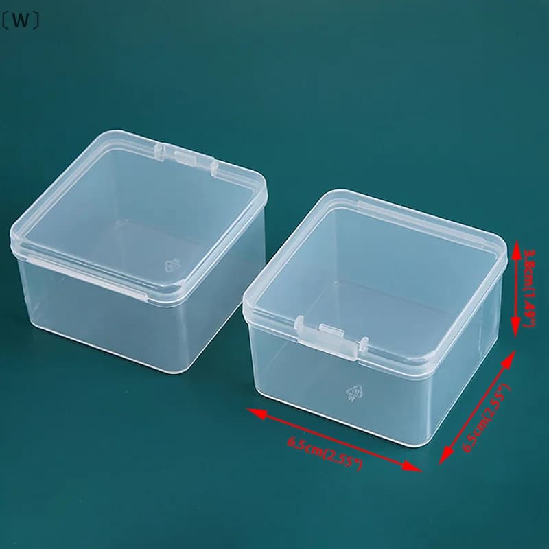 mavera Simple Transparent Storage Square Case for Small Objects Packing Boxes Jewelry Container Beads Various Items Organizer Fishing Tools