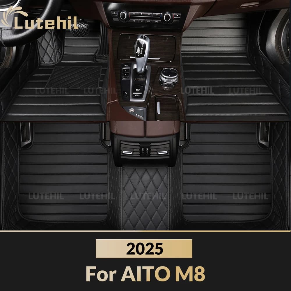 Tappetini per Auto AITO M8 5/6 Posti 2025, Copertura in Moquette per Tutte le Stagioni, Protezione Interna, Accessori