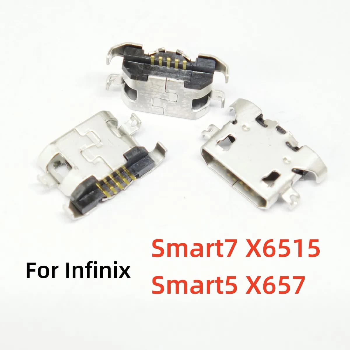 10100 pcs USB Plug In Charging Charger Door For Infinix Smart 7 X6515/Smart 5 X657 X657B charging charger pin connector