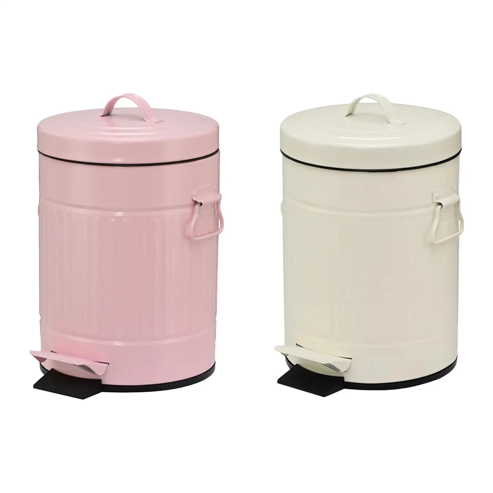 Step Trash Can Foot Pedal Garbage Bin Paper Basket Elegant Waste Basket Quiet