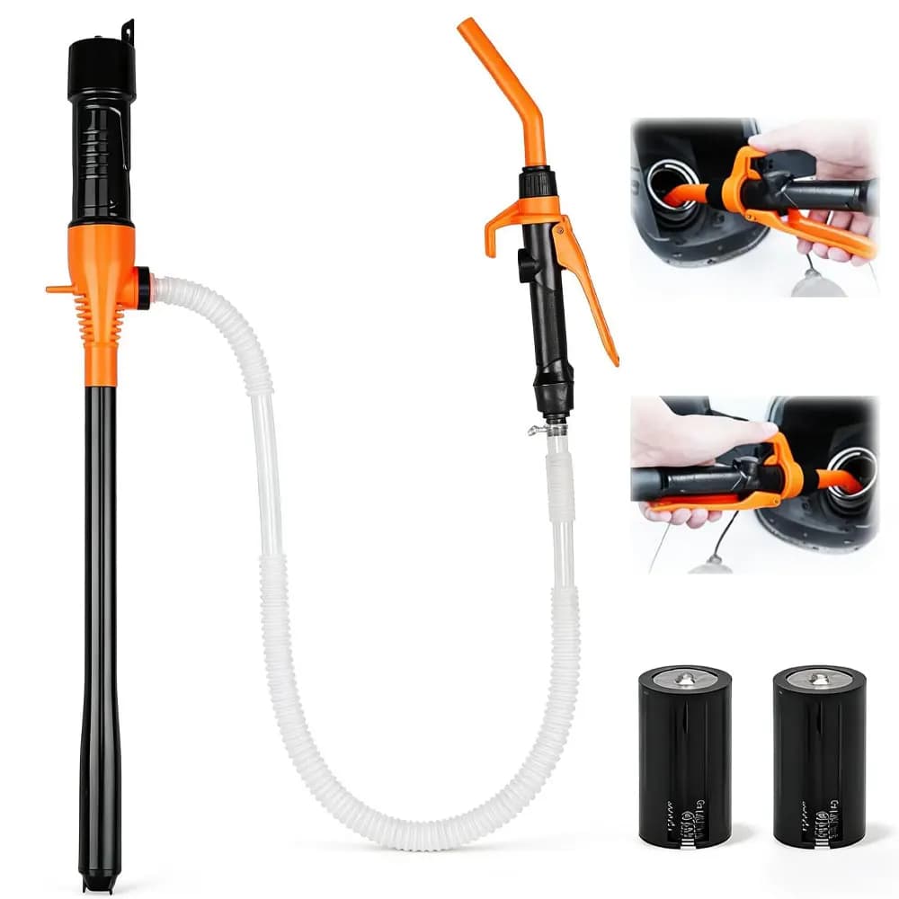 Pompa elettrica per il trasferimento di carburante, alimentata a batteria – Pompa a sifone portatile da 2,2 GPM, pompa manuale per il trasferimento di liquidi (senza batteria).