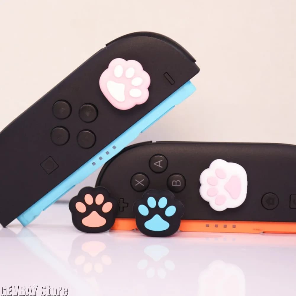 2 Pezzi Copri Joystick a Forma di Zampa di Gatto, Protezione Morbida per Thumbstick del Controller Nintendo Switch 2/NS2 Joy-con