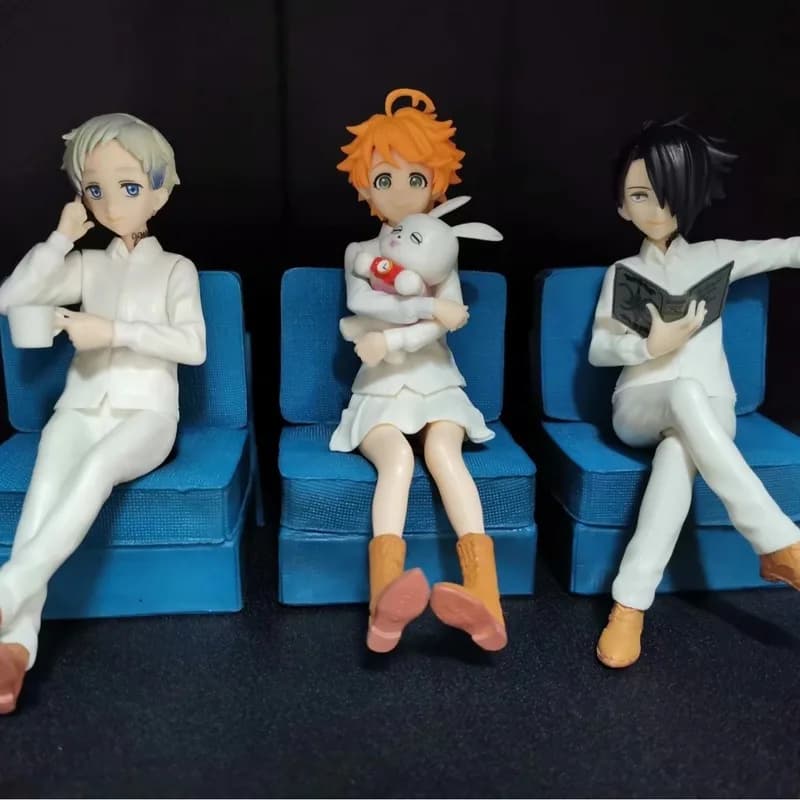 Figura di Neverland da 16cm, Norman Ray Emma, Tre Opzioni di Personaggi, Posizione Seduta sul Divano, Figura Anime, Regalo di Compleanno
