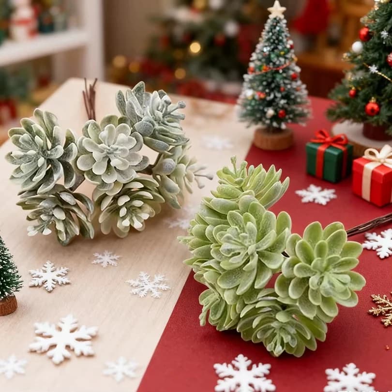 1/3 Pcs Artificial Plant Outdoor Garden Christmas Party Wedding Holiday Bridal Bouquet Floral Filler Home Table Vase Decorations