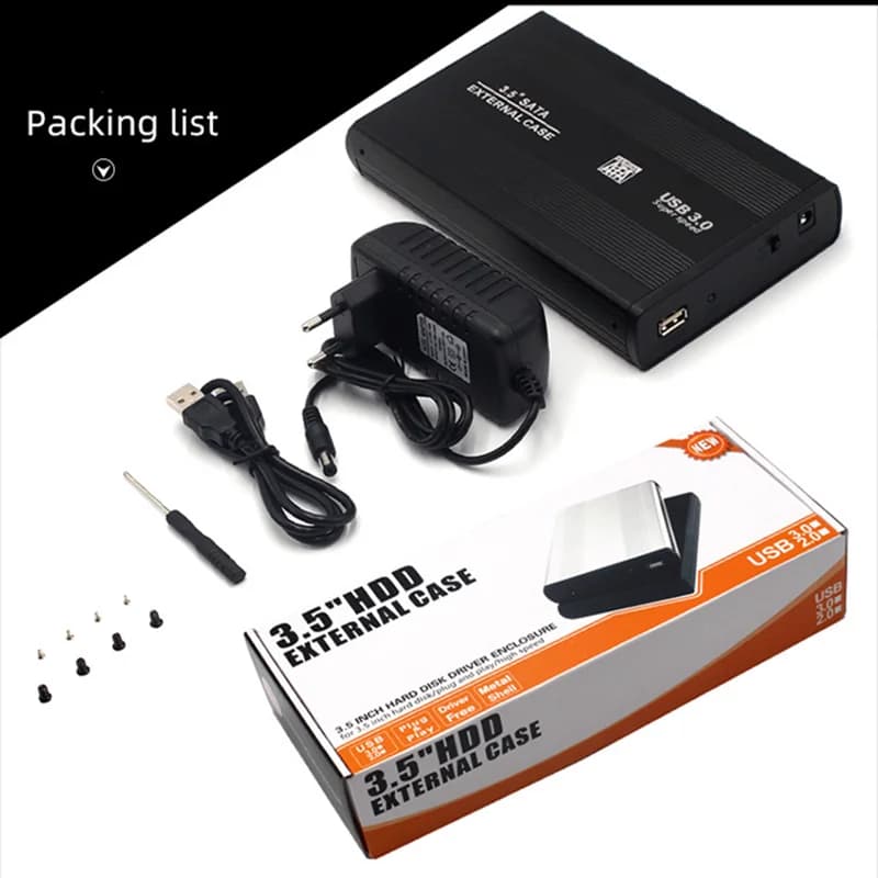 3.5 inch Hard Drive HDD Dock SATA to USB 3.0 External Hard Drive Disk Case Adapter HDD Enclosure For 3.5 HDD SSD Case Box