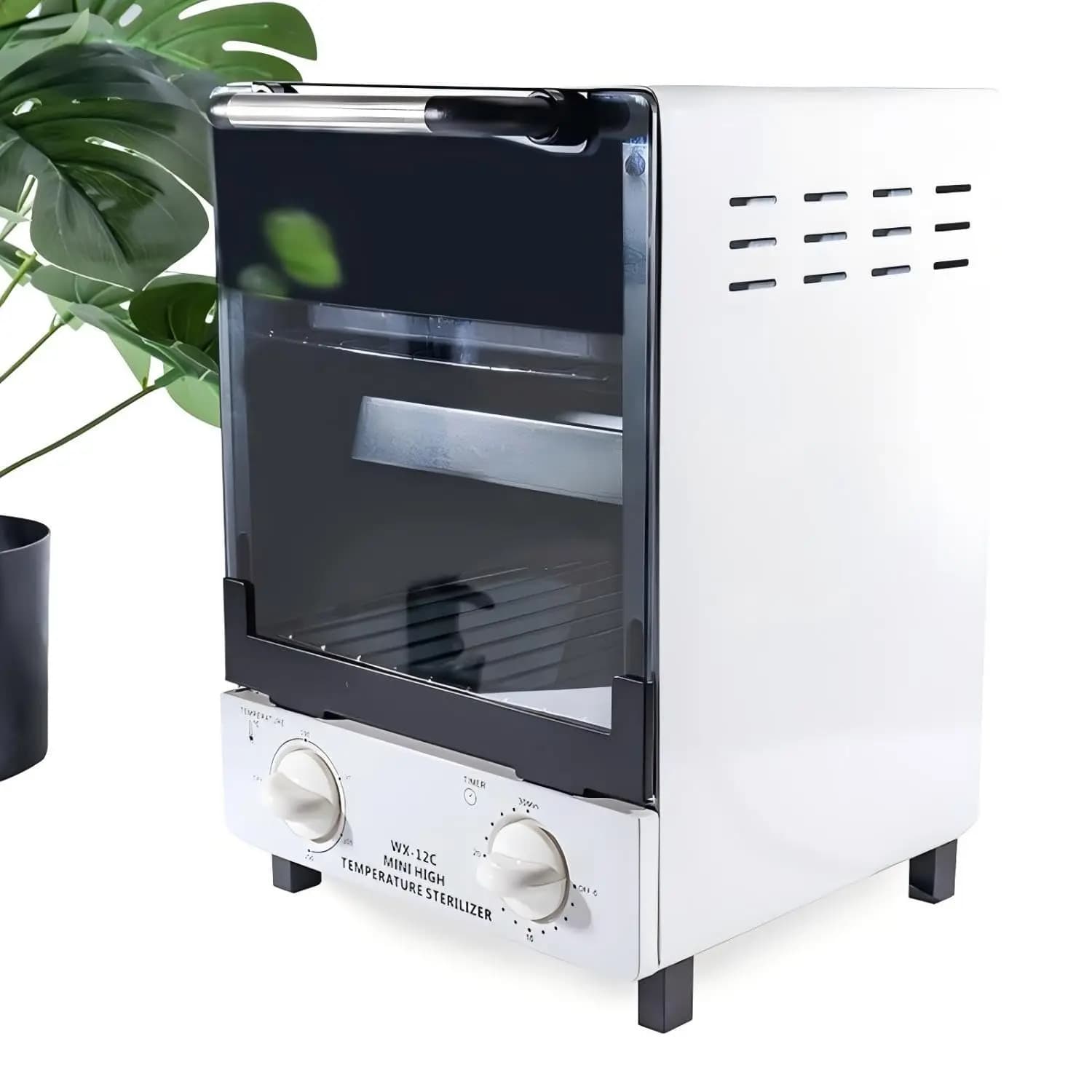 Sterilizzatore ad Alta Temperatura 12L per Strumenti per Unghie, Scatola Sterilizzatrice in Acciaio Inox con Timer, 4 Impostazioni di Temperatura, Attrezzatura per Salone