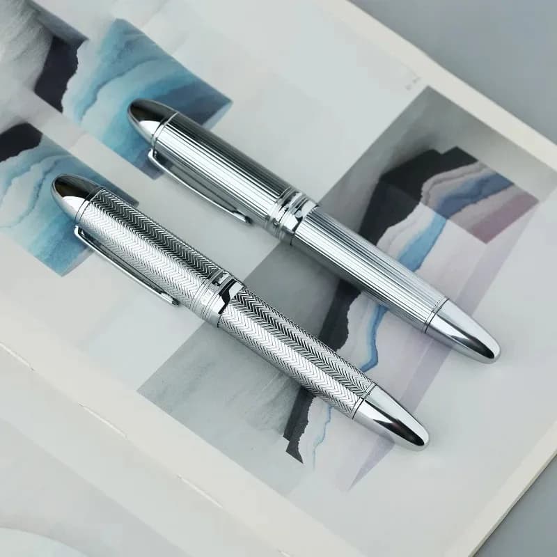 MAJOHN P141 Pen No. 8 40mm Gold Plated Black Pen Tip Metal Carving Piston Ink Absorbing Pen Adult Student Writing Practice
