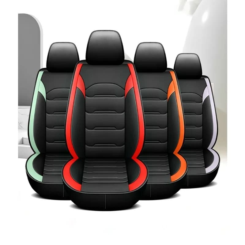 All-inclusive Fashion Car Seat Covers with PU Leather, 2 pieces suitable for most cars to resist wear, tear and scratches