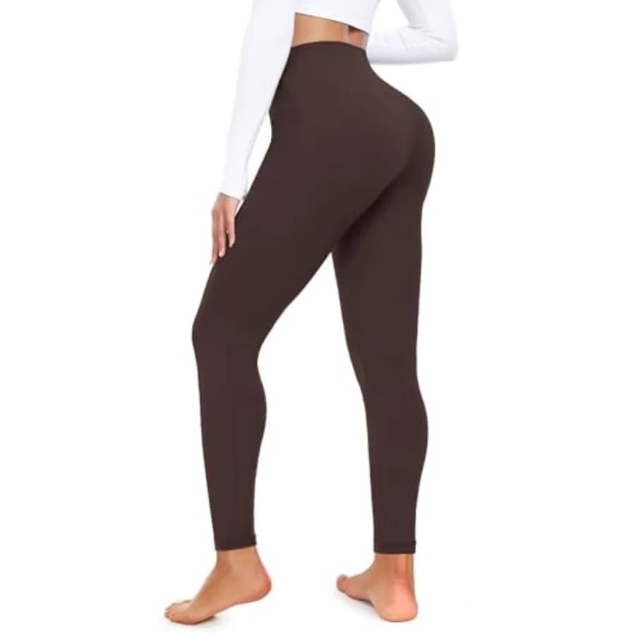 Leggings a vita alta CTHH da donna, pantaloni da yoga morbidi con controllo pancia, leggings neri da donna per palestra e corsa