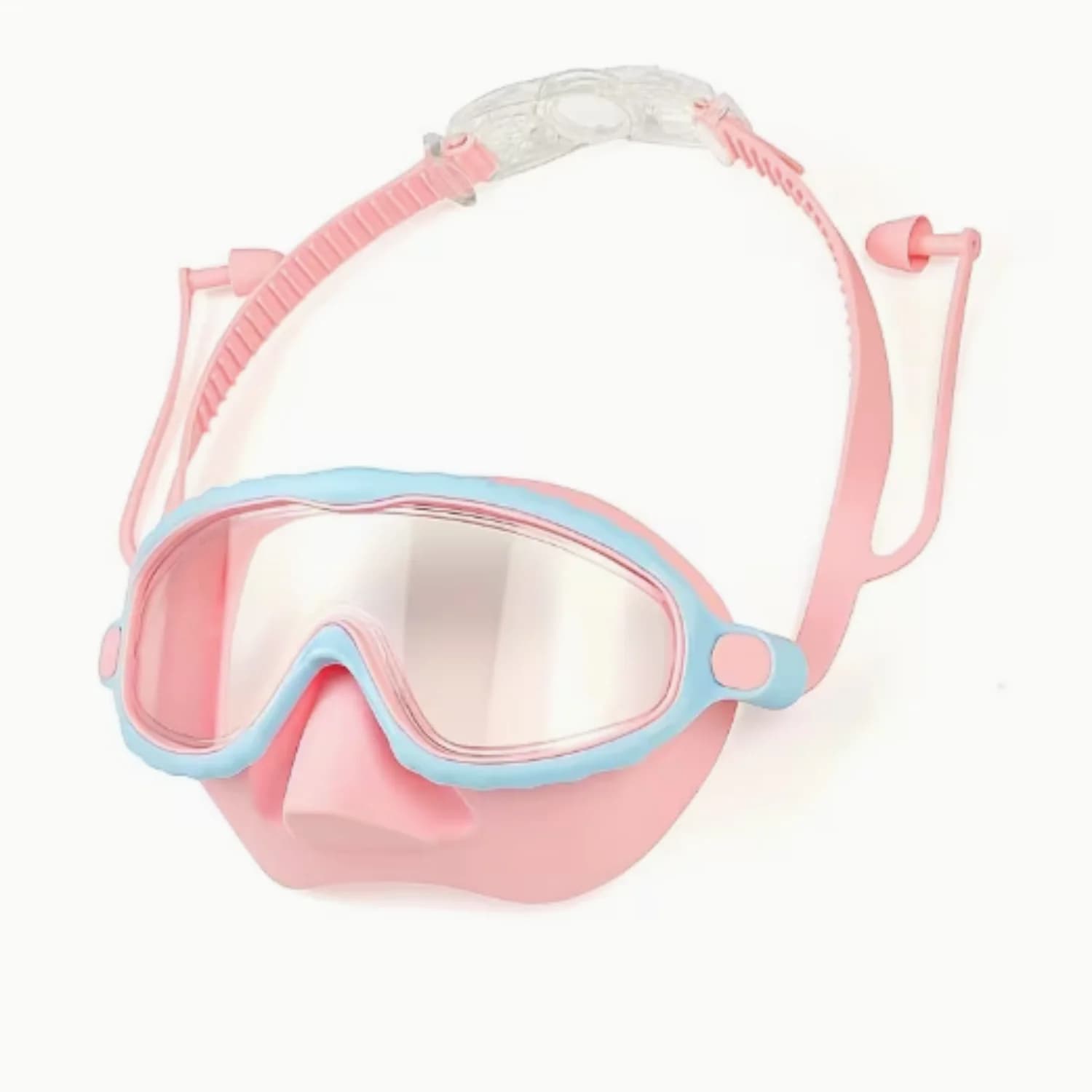 Occhialini da nuoto impermeabili, montatura grande e design con cinturino regolabile