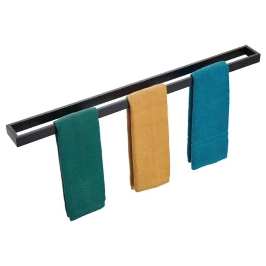 Portasciugamani da Bagno e Cucina in Acciaio Inox, Montaggio a Parete, 1 Pezzo B4008BK-L32