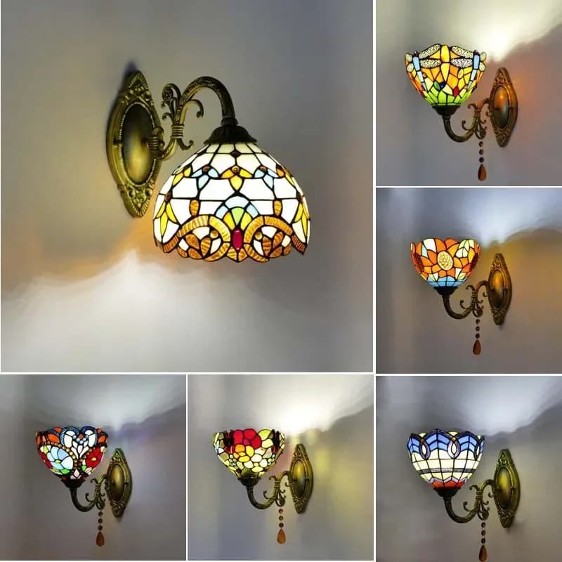 Lampada da parete in cristallo stile europeo soggiorno corridoio camera da letto comodino lampada da parete sfondo TV specchio da bagno faro