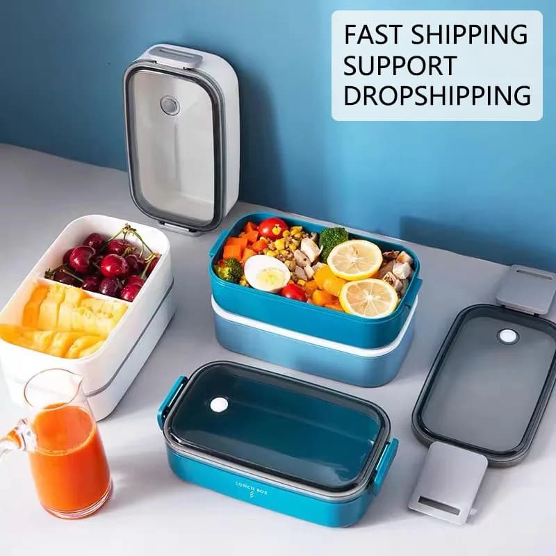 Scatola per il pranzo multistrato in stile giapponese contenitore per alimenti contenitore portatile a prova di perdite Bento Box per bambini con scatole per la colazione con tazza di zuppa